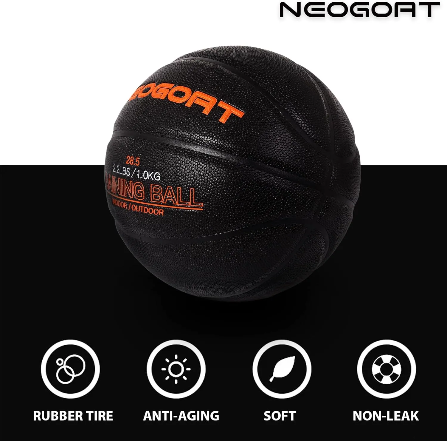 3LBS/2.2LBS 29.5"/28.5" Weighted Heavy Basketball Training Equipment for in& Outdoor Improving Handling Dribbling, Passing&Rebounding Skills Weighted Training Basketball(Deflated,Size 7/6)