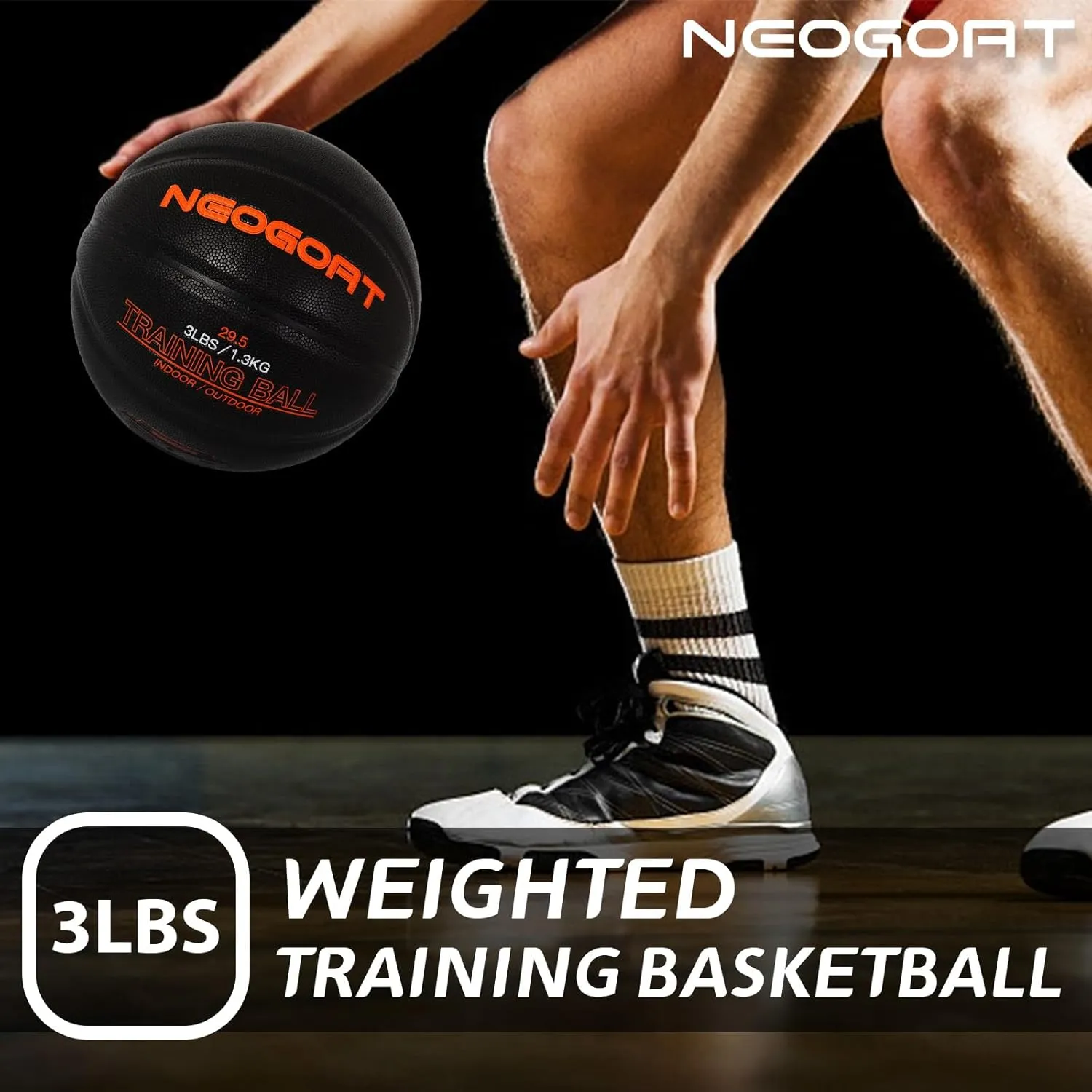 3LBS/2.2LBS 29.5"/28.5" Weighted Heavy Basketball Training Equipment for in& Outdoor Improving Handling Dribbling, Passing&Rebounding Skills Weighted Training Basketball(Deflated,Size 7/6)