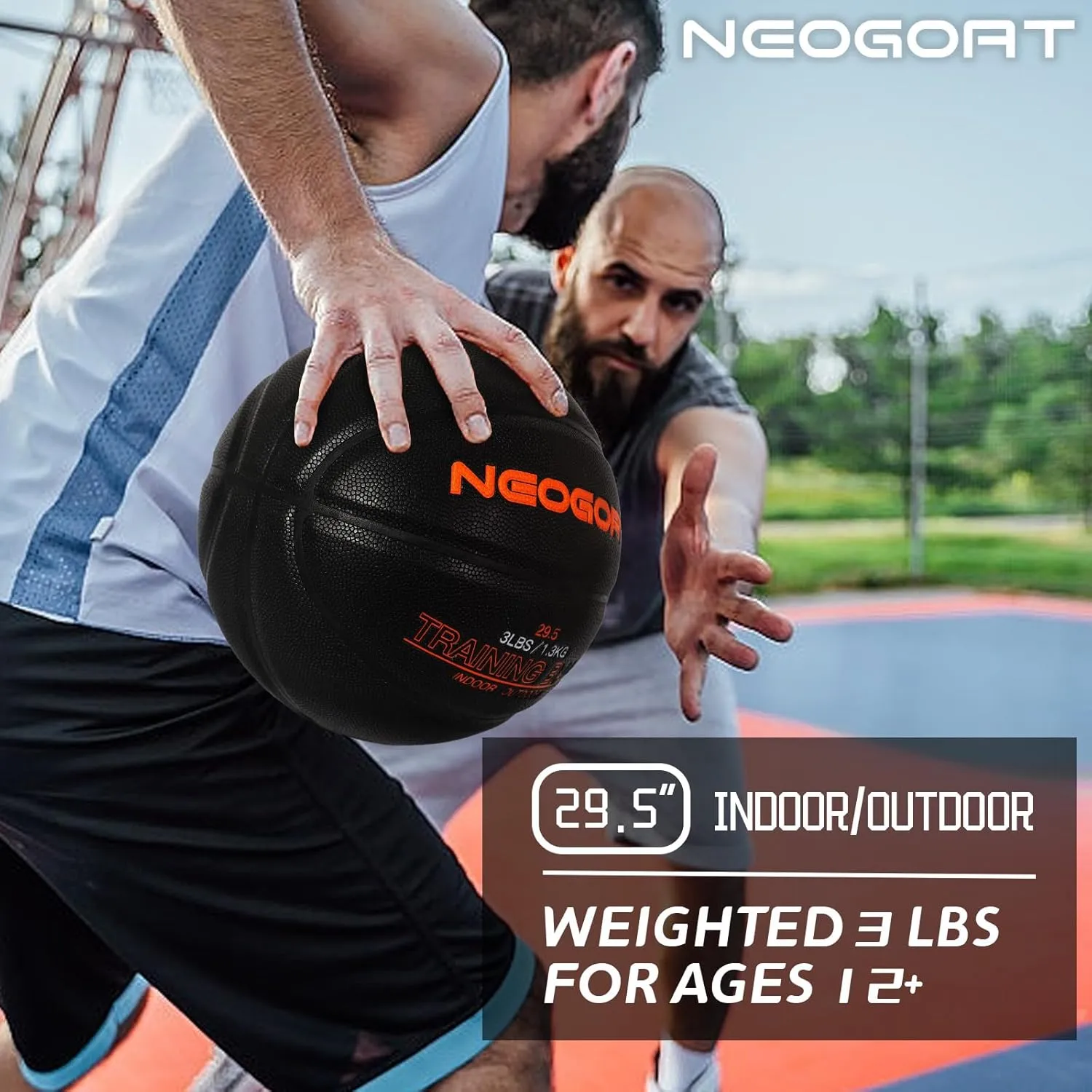 3LBS/2.2LBS 29.5"/28.5" Weighted Heavy Basketball Training Equipment for in& Outdoor Improving Handling Dribbling, Passing&Rebounding Skills Weighted Training Basketball(Deflated,Size 7/6)