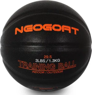 3LBS/2.2LBS 29.5"/28.5" Weighted Heavy Basketball Training Equipment for in& Outdoor Improving Handling Dribbling, Passing&Rebounding Skills Weighted Training Basketball(Deflated,Size 7/6)