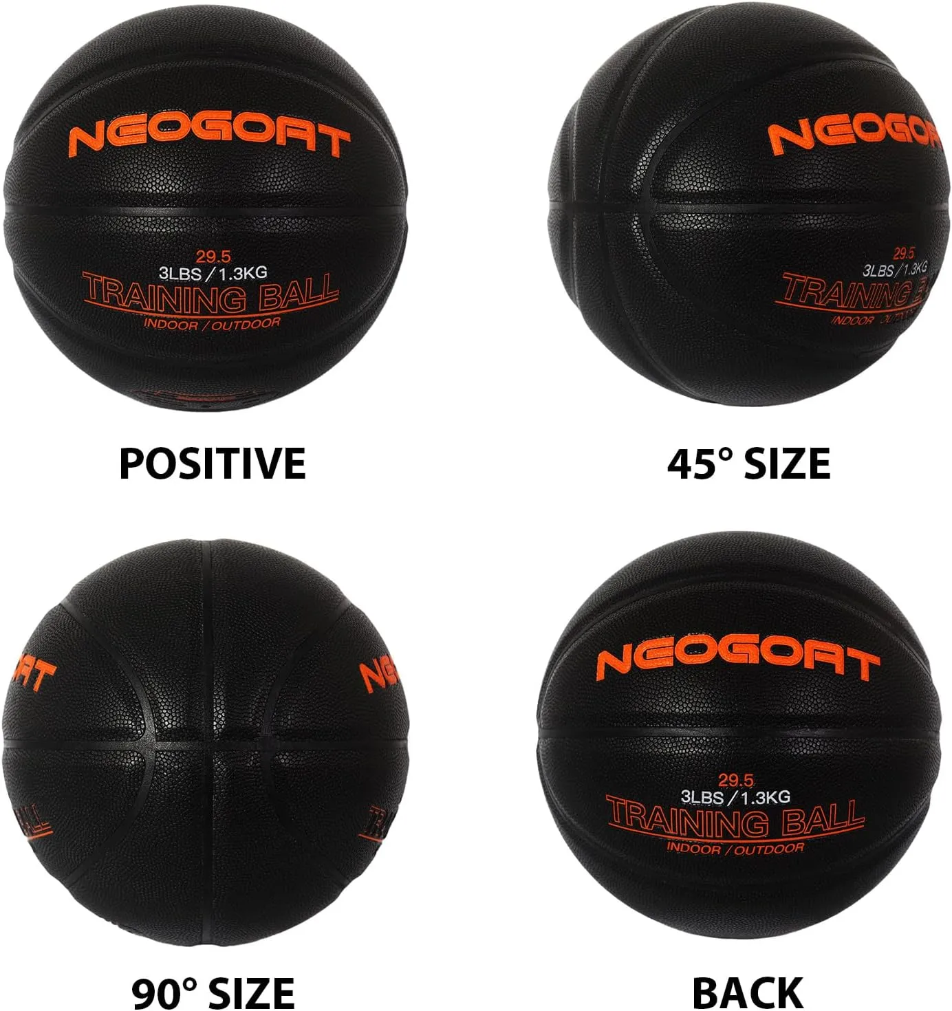 3LBS/2.2LBS 29.5"/28.5" Weighted Heavy Basketball Training Equipment for in& Outdoor Improving Handling Dribbling, Passing&Rebounding Skills Weighted Training Basketball(Deflated,Size 7/6)