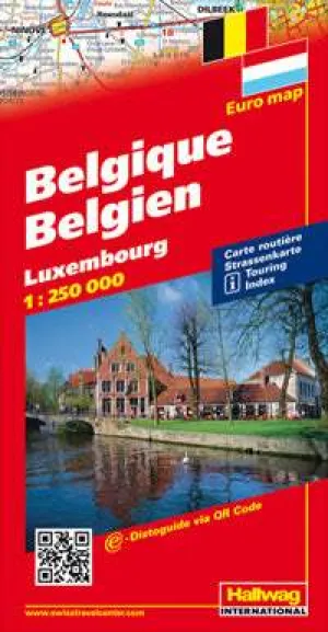 Belgium Folded Travel Map by Hallwag (2011)