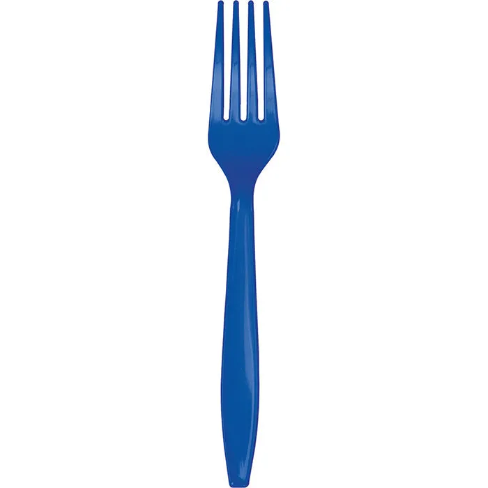Bulk Cobalt Blue Plastic Forks (600 per Case)