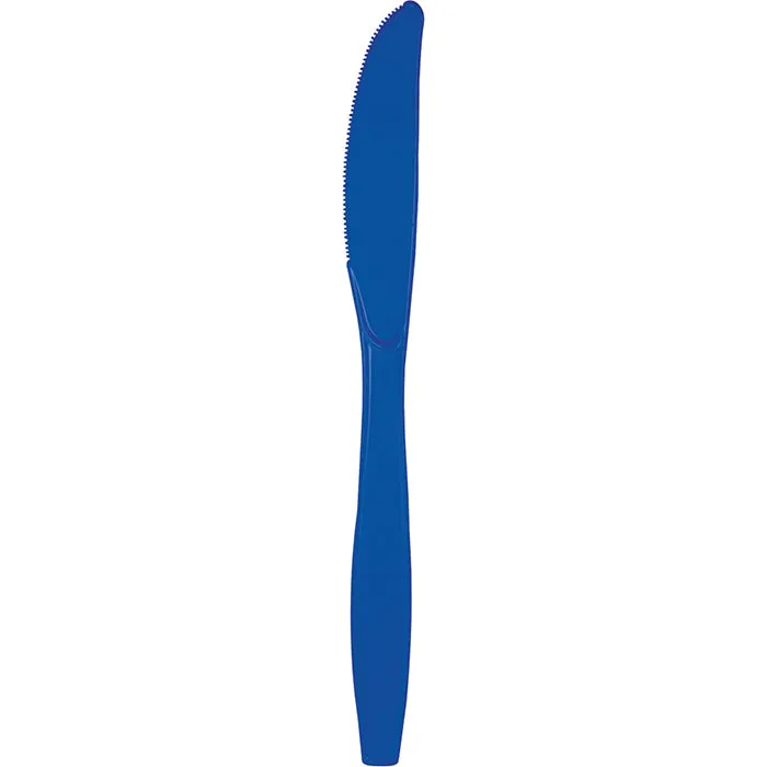 Bulk Pack of 100 Cobalt Blue Plastic Knives