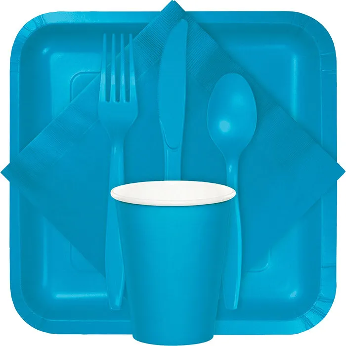 Bulk Turquoise Assorted Plastic Cutlery (288 per Case)