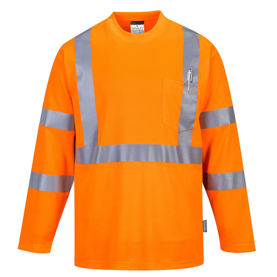 Class 3 Long Sleeve Safety Shirt Hi-Vis Moisture Wicking