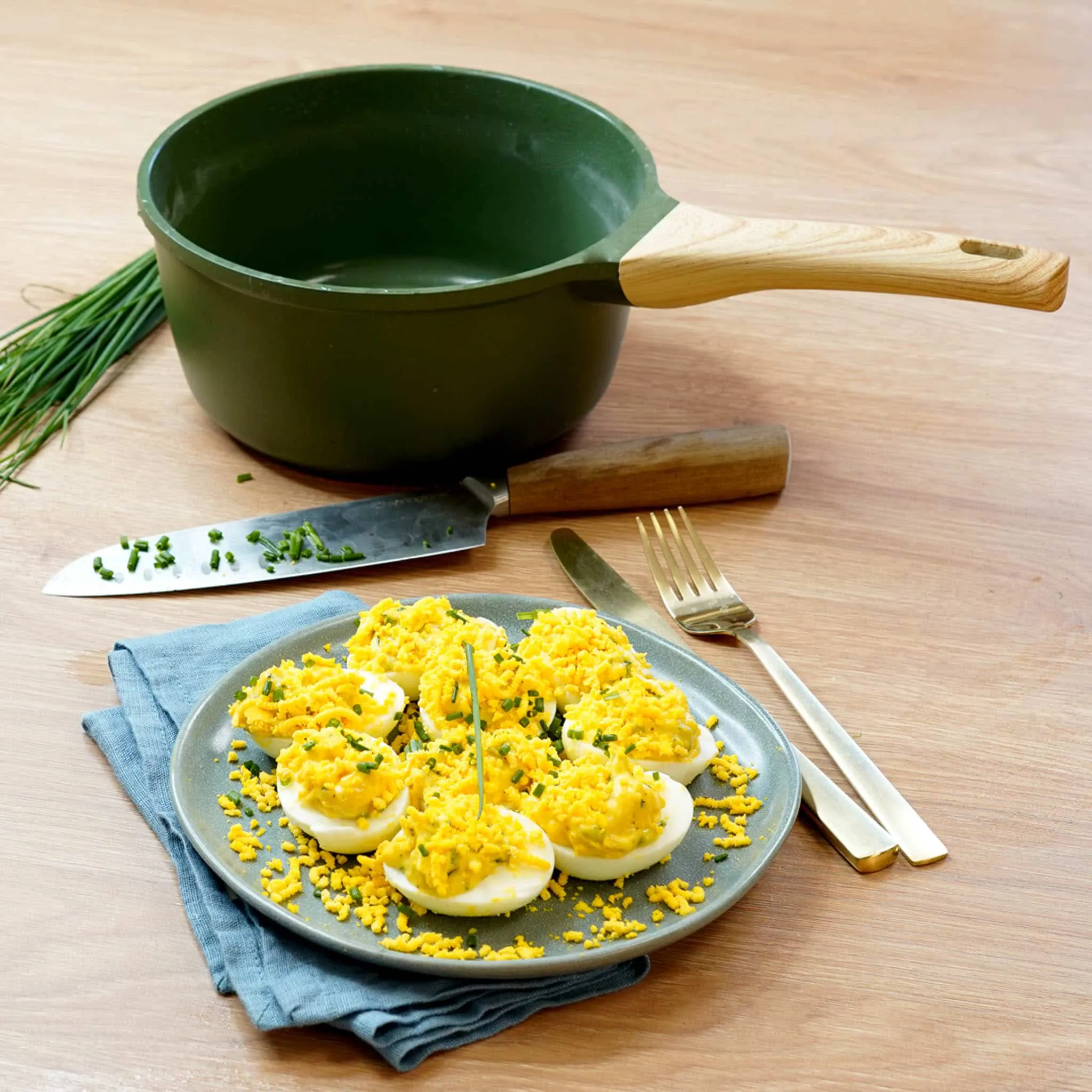 Cookut Lightweight Non-Stick Green Mini Saucepan, 16cm, BPA-Free