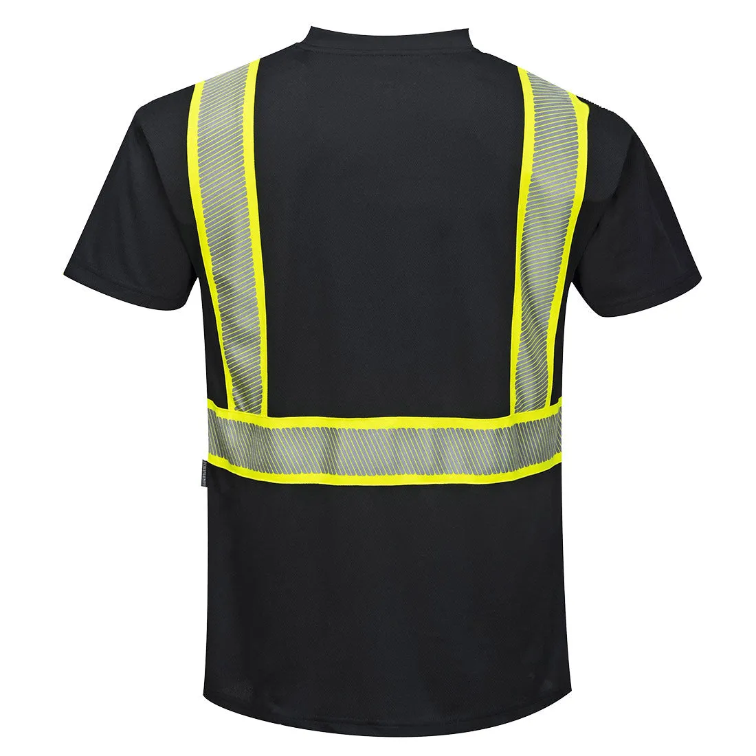 Enhanced Safety Black Short Sleeved Work T-Shirt