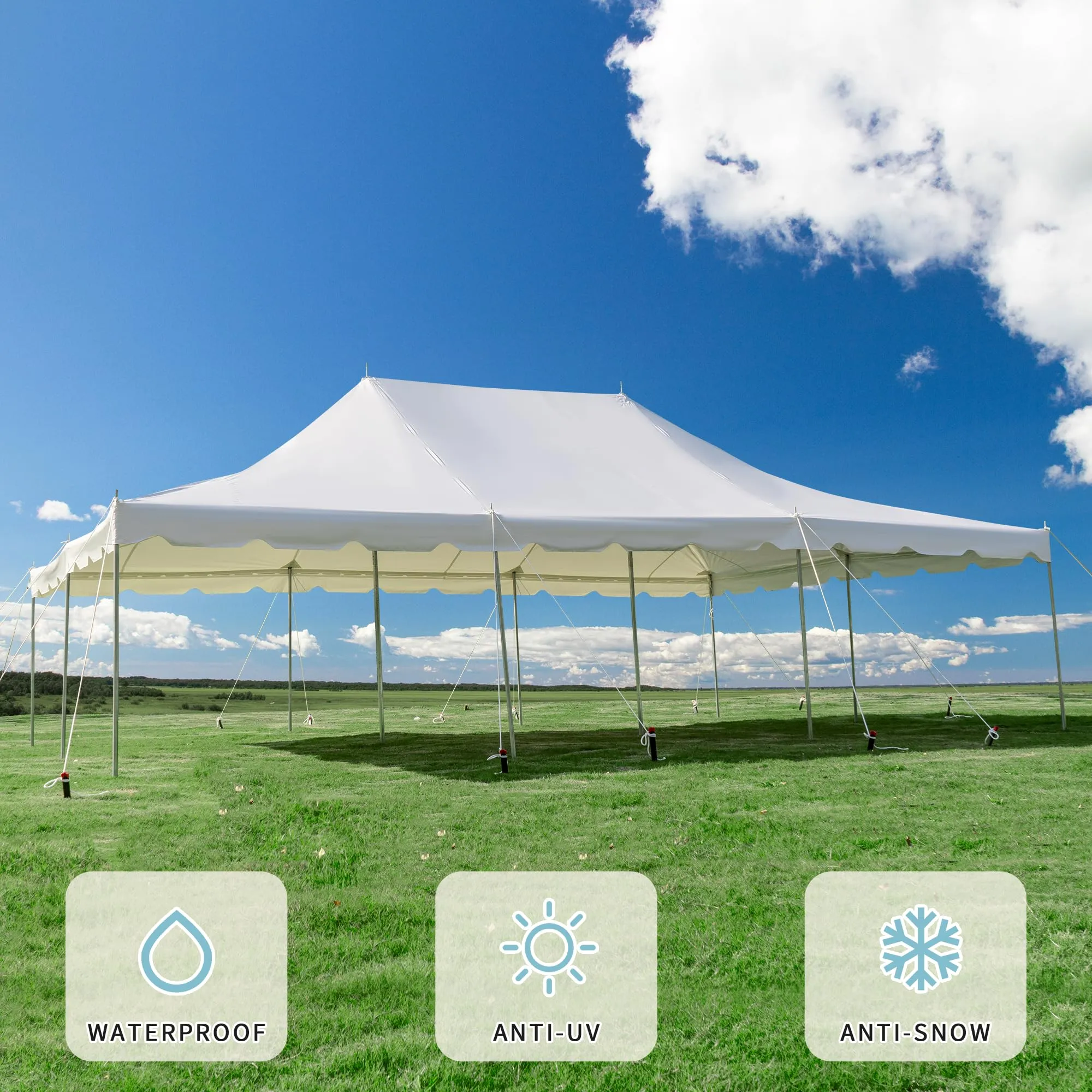 EROMMY 20x30 Canopy Pole Tent