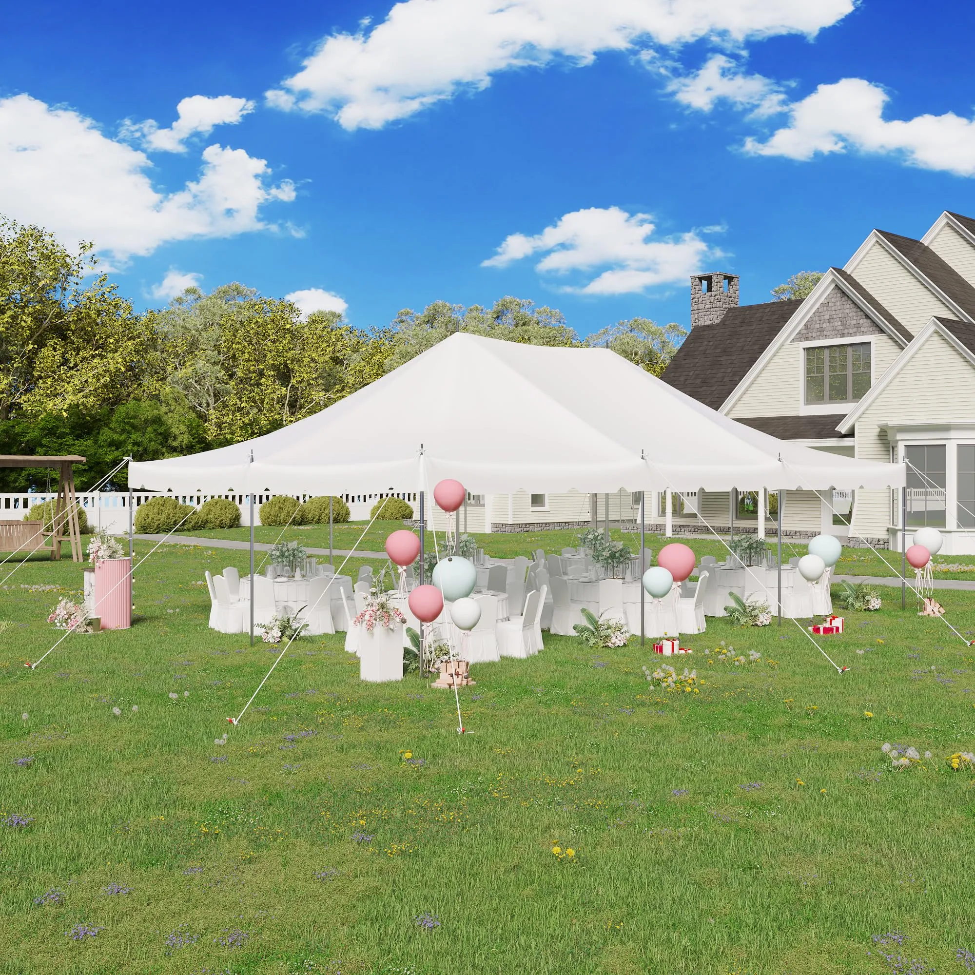 EROMMY 20x30 Canopy Pole Tent