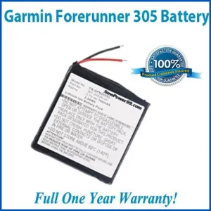 Garmin Forerunner 305 Battery - Extended Life Battery and Full One Year Warranty