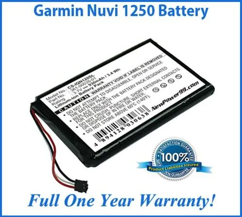 Garmin Nuvi 1250 Battery Replacement Kit with Tools, Video Instructions and Extended Life Battery