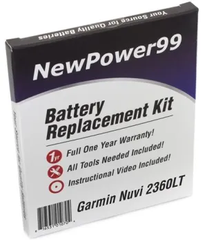 Garmin Nuvi 2360LT Battery Replacement Kit with Tools, Video Instructions and Extended Life Battery