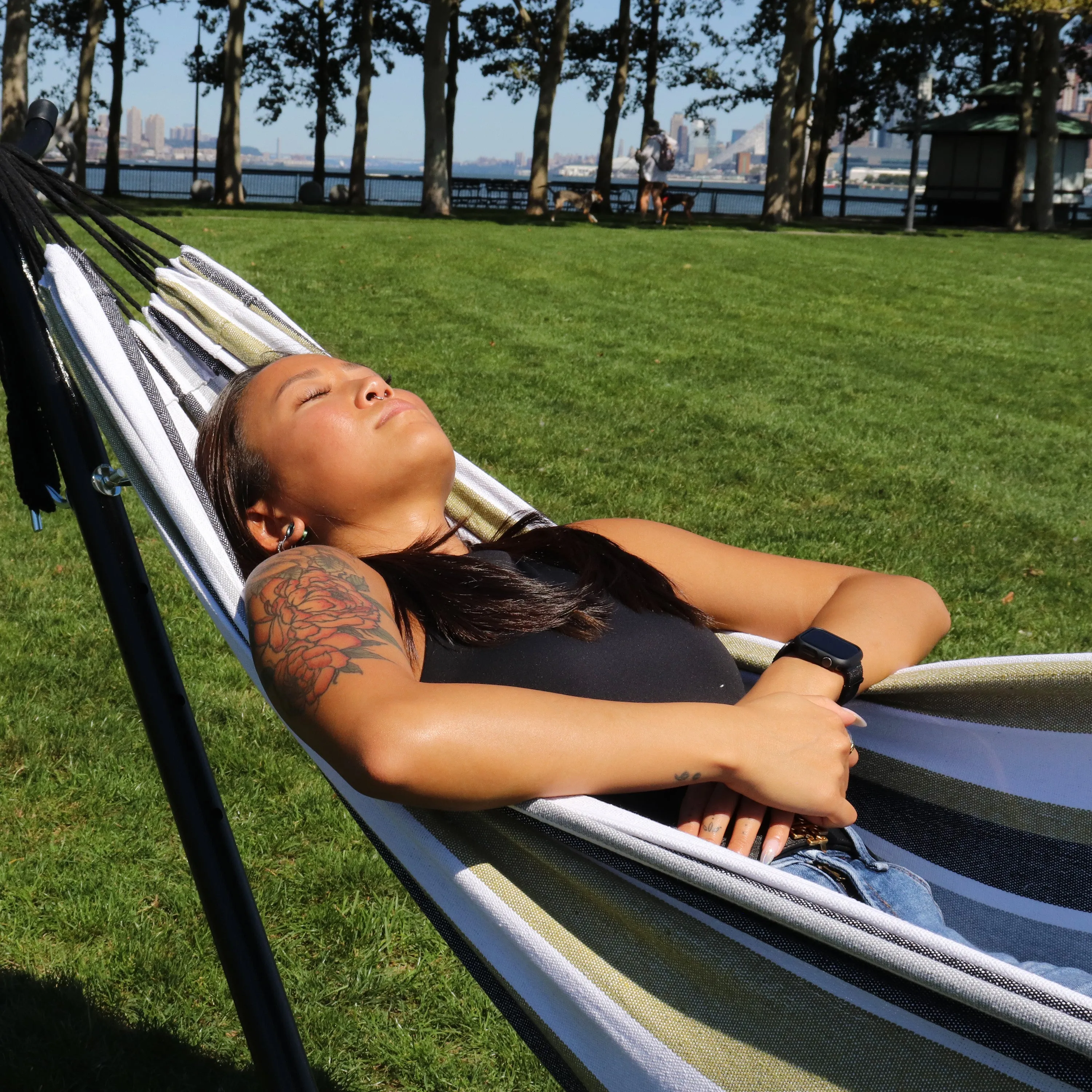 Hammock & Built-in Stand w/ Carrying Case & Hanging Hardware | 60-in. Wide | 400 Lb. Capacity