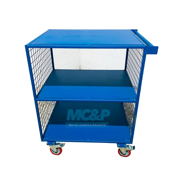 Heavy Duty Industrial Table/Shelf Trolley (Mesh Sides)