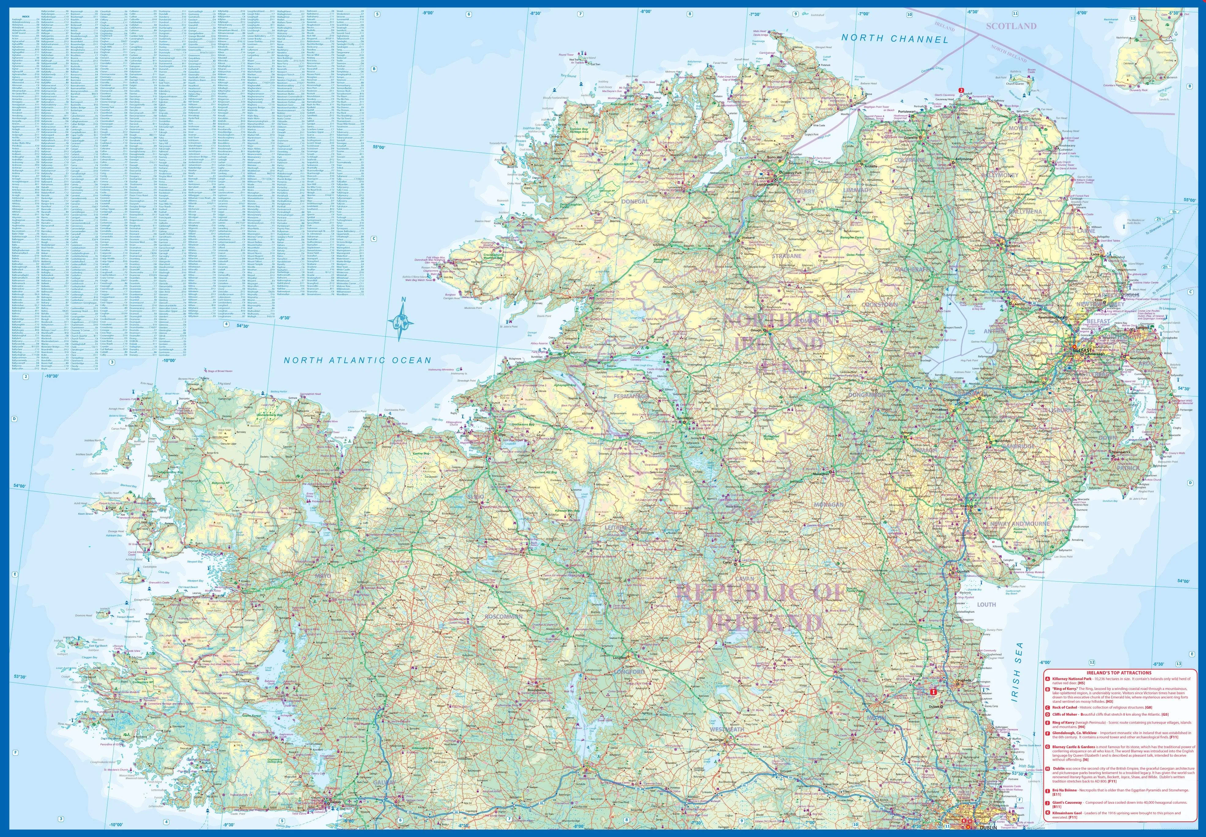 Ireland Road Map by ITMB (2023)