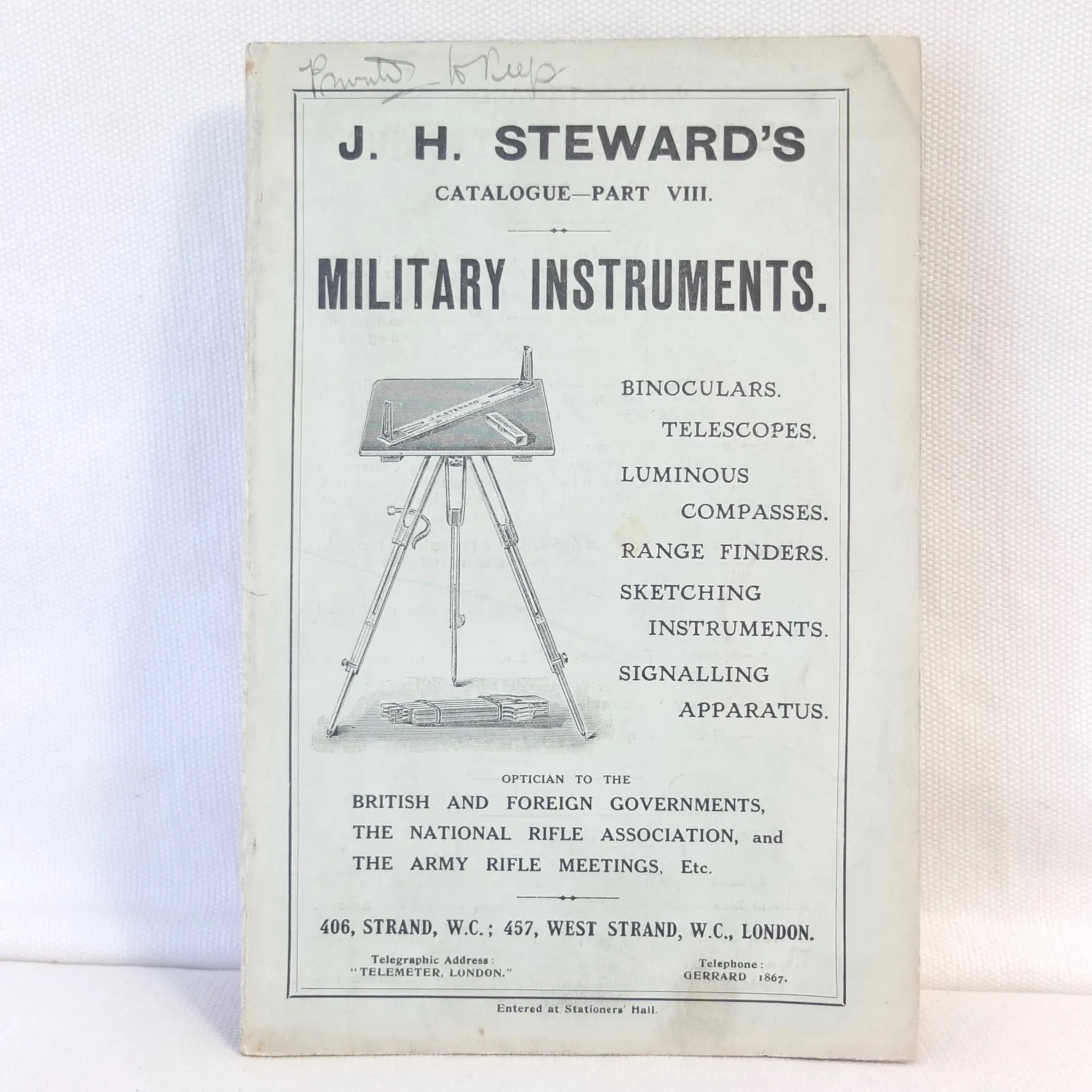 J. H. Steward's Catalogue of Military Instruments (1909)