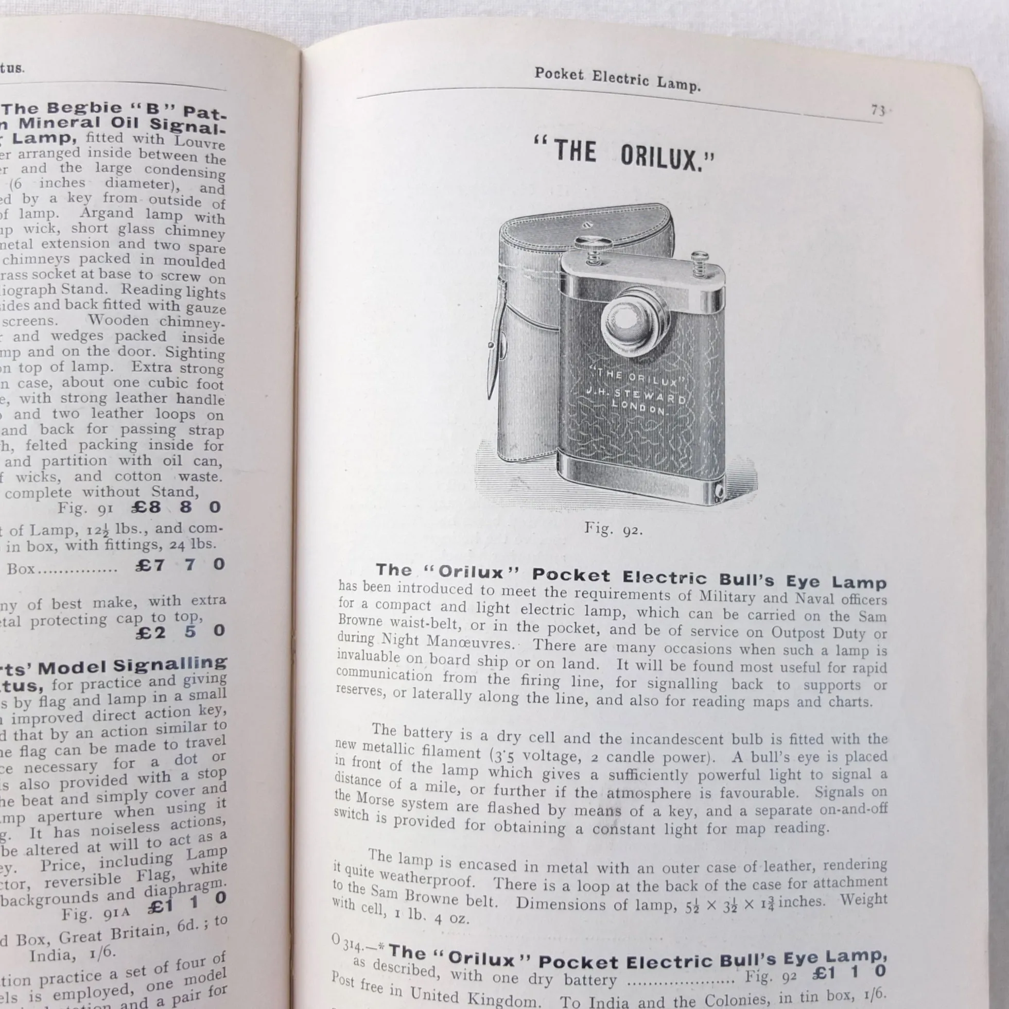 J. H. Steward's Catalogue of Military Instruments (1909)