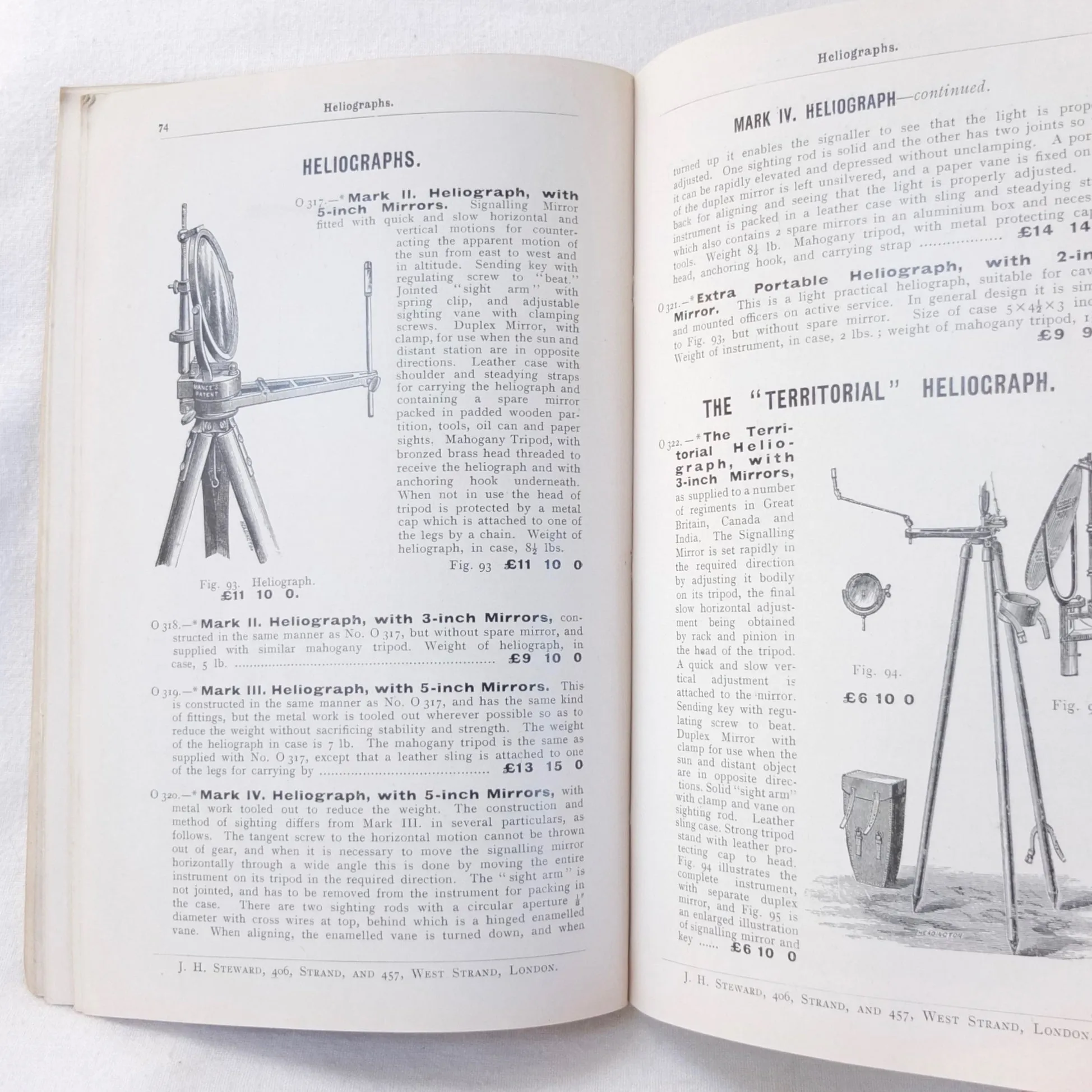 J. H. Steward's Catalogue of Military Instruments (1909)