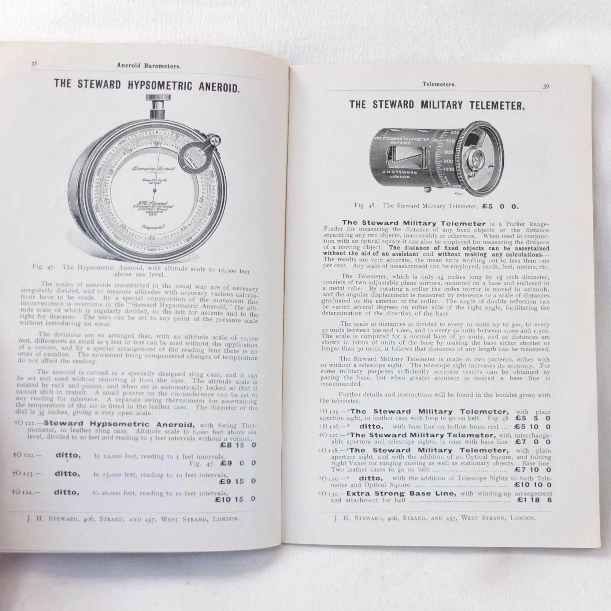 J. H. Steward's Catalogue of Military Instruments (1909)
