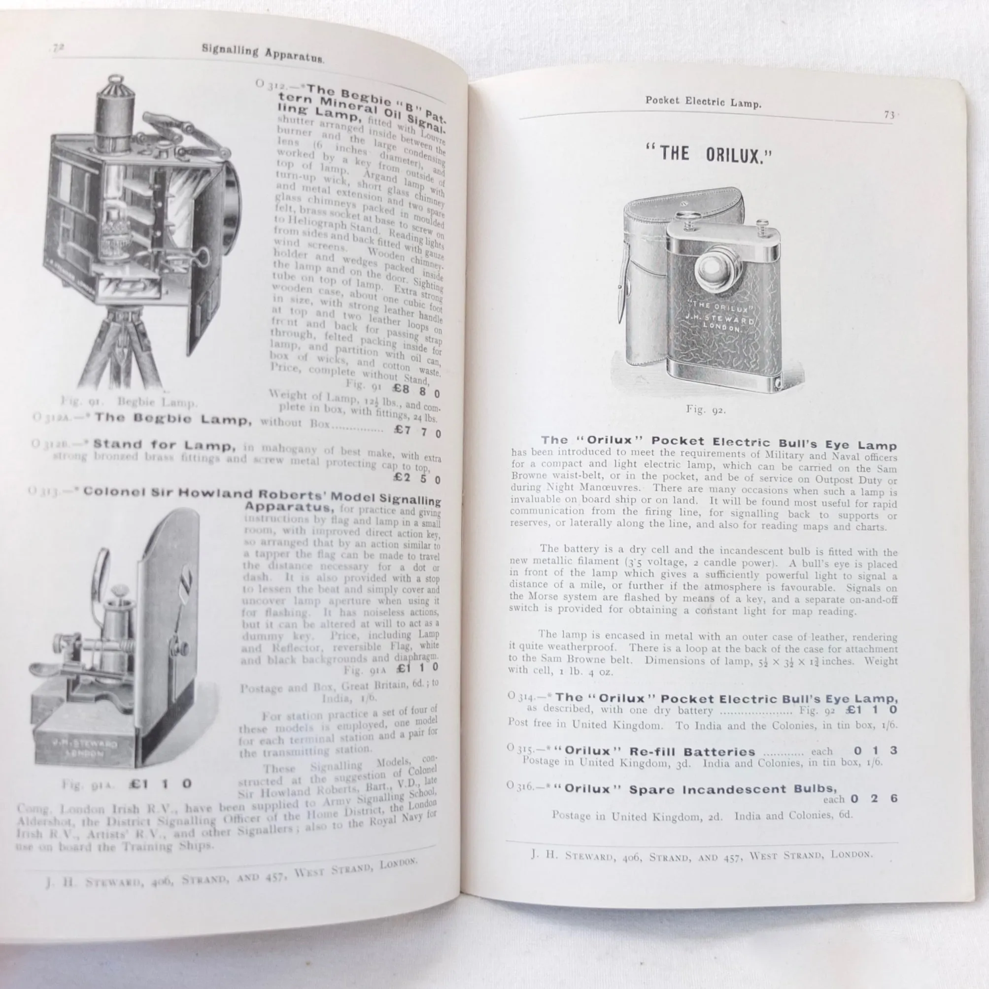 J. H. Steward's Catalogue of Military Instruments (1909)