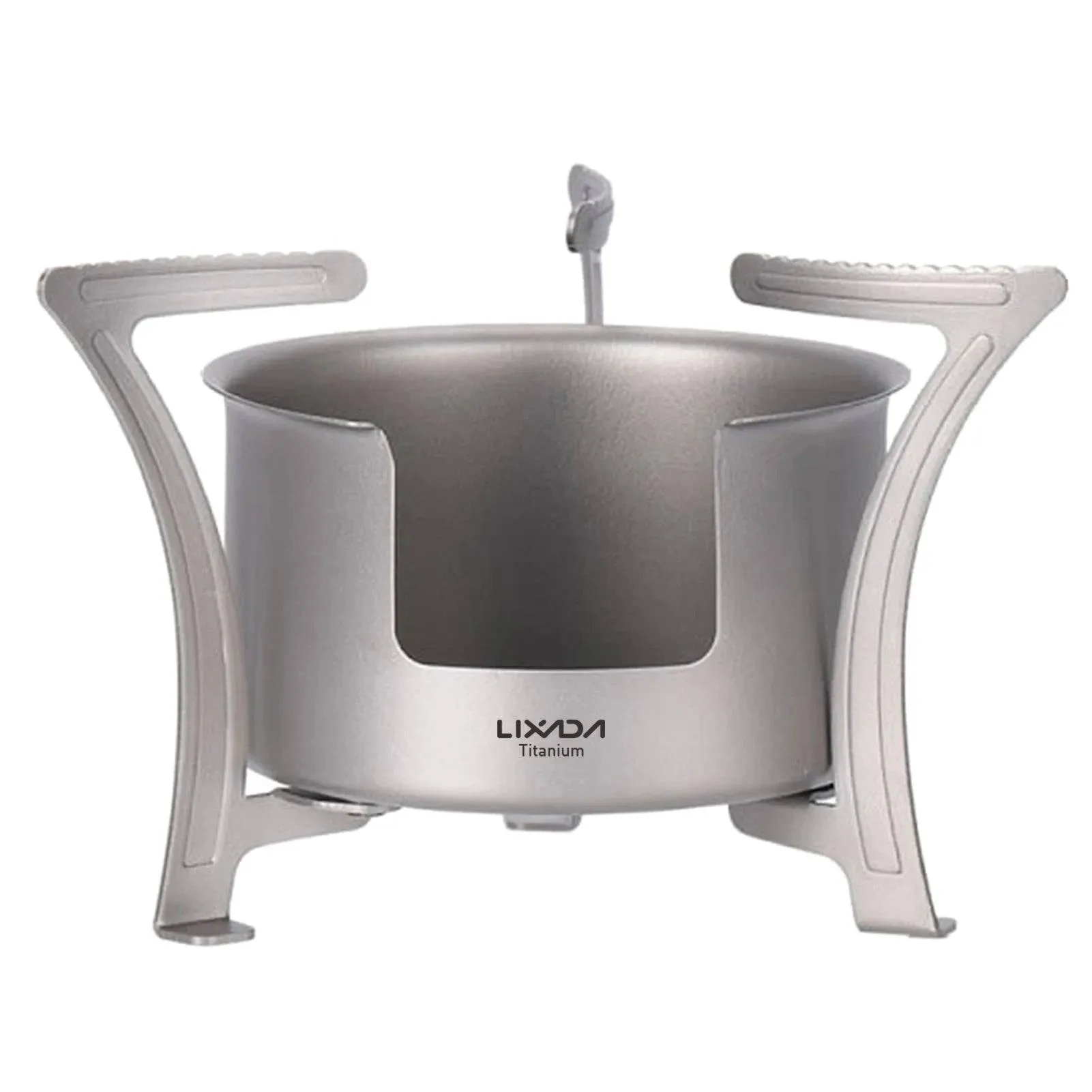LIXADA Titanium Camping Alcohol Stove Ultralight Mini Pocket Stoves Outdoor Folding Wood Burner Pot Holder Camping Equipment
