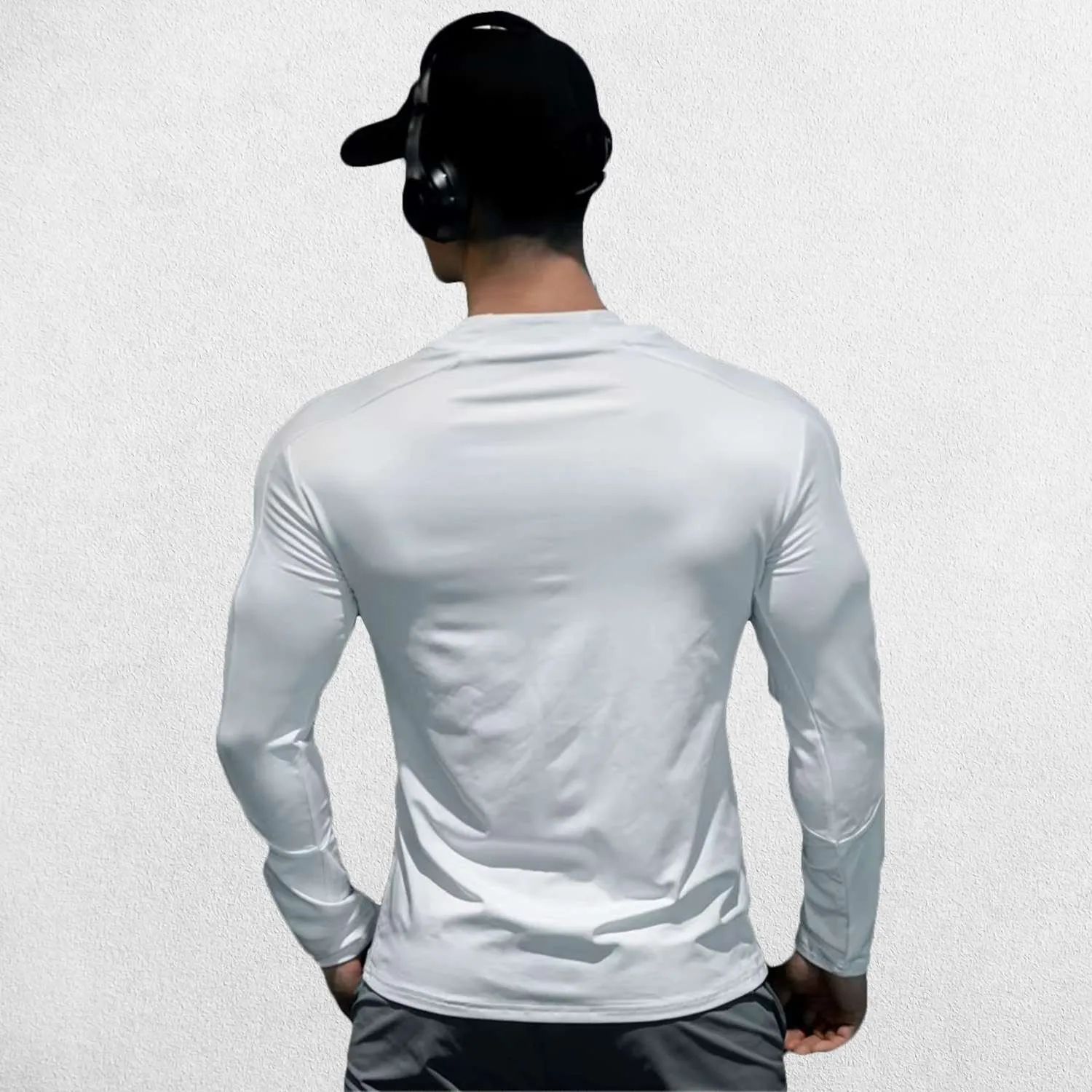 Men's Slim Fit Compression T-Shirt with Zipper, Lightweight and Breathable for Gym Workouts
