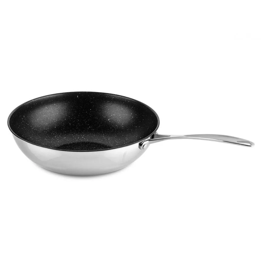 Mepra Glamour Stone wok with lid diam. 28 cm.
