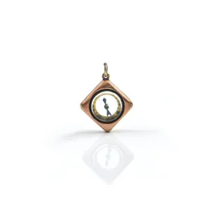 Miniature 9K Yellow Gold Compass Pendant