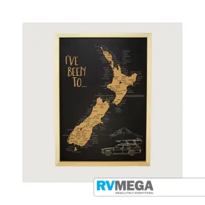 Moana Road A2 Pin Cork Map