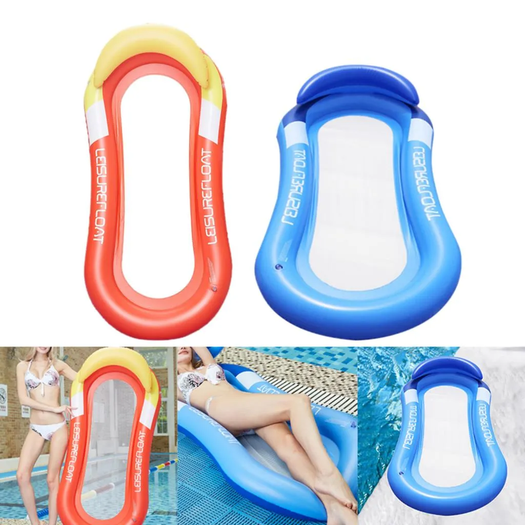 New Outdoor Foldable Water Hammock Inflatable Floating Swimming Pool Mattress Party Lounge Bed Beach Sports Recliner Recreation