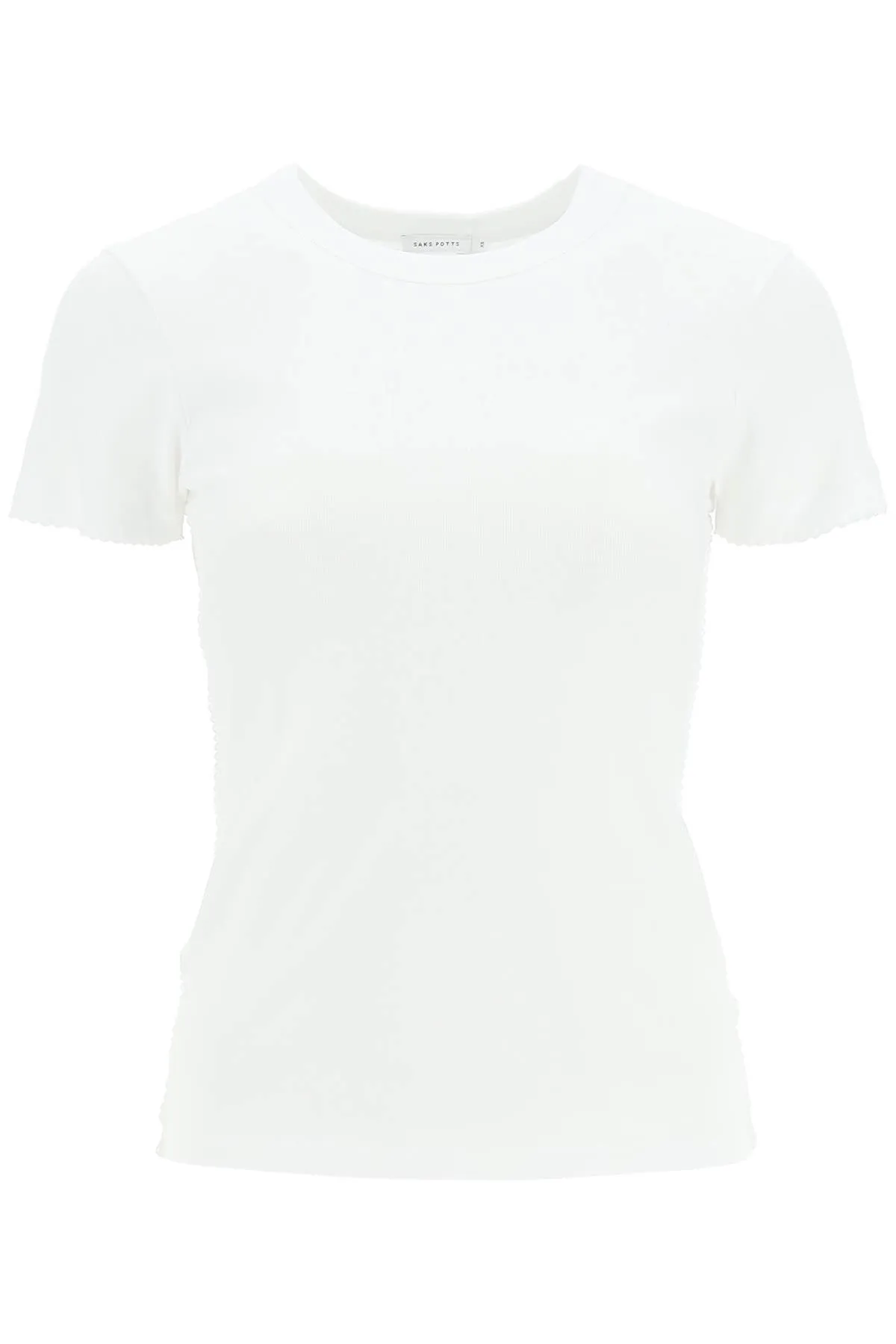 Saks potts 'uma' organic cotton t-shirt with embroidered trims