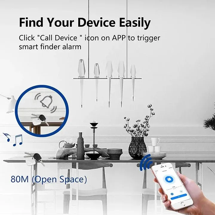 Smart Bluetooth Mini Tracker for Keys, Wallets, Pets GHomeSmart®
