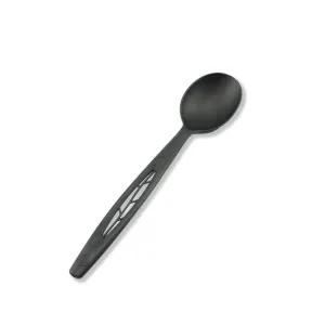 TheLotusGroup - Good For The Earth, Good For Us 6.5" Heavy Duty Cutlery, Spoon, Black, 1000-Count Case