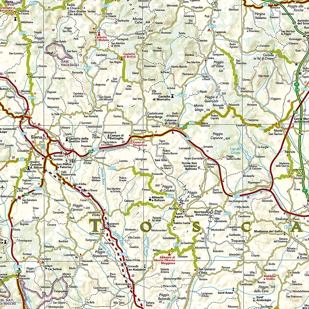 Tuscany National Geographic Folded Map