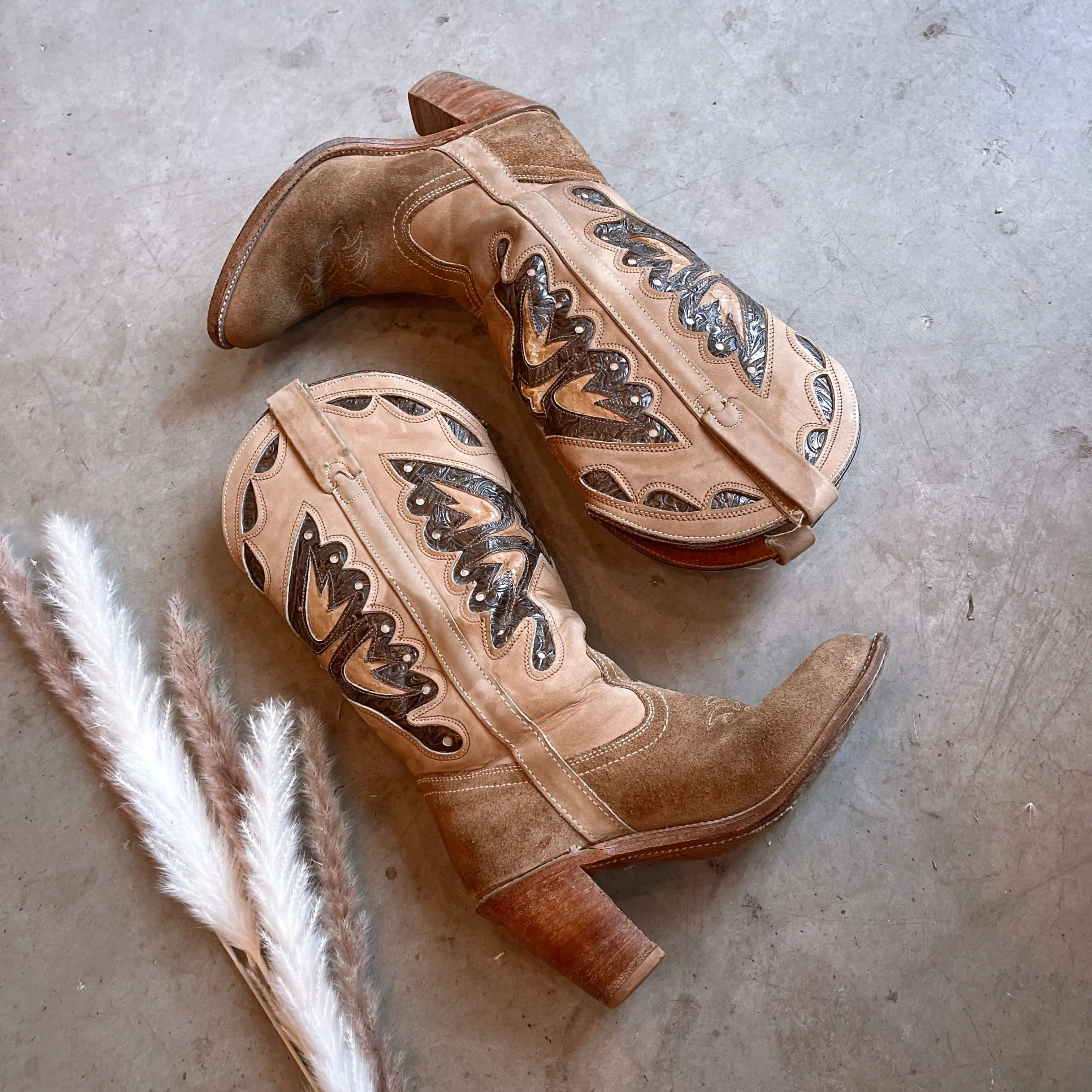 Vintage Western Butterfly Boot