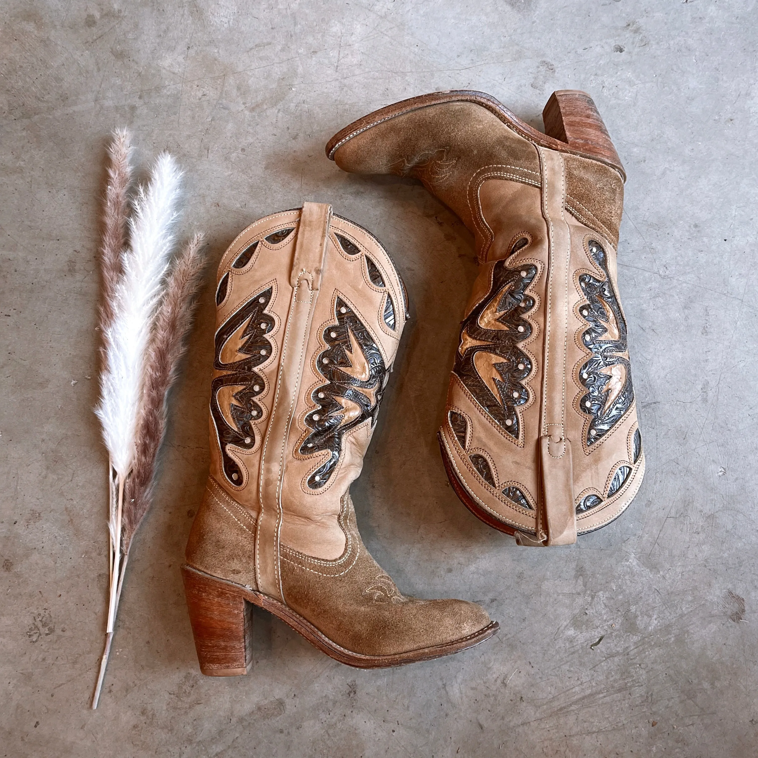 Vintage Western Butterfly Boot